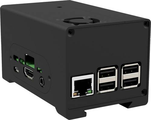 Joy-it Aluminiumgehäuse Passend für (Entwicklungskits): Raspberry Pi, StromPi 3 inkl. Batteriefach, abnehmbare GPIO Abdeckung