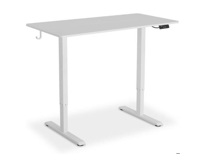 Bureau réglable en hauteur - TECTAKE - bureau électrique - LOKI 120 x 60 cm électrique piètement à 2 niveaux réglable en hauteur