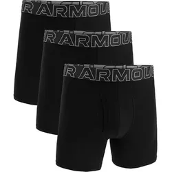 UNDER ARMOUR Herren Unterhose UA PERFORMANCE COTTON - SOLID 6 IN 3PK, Größe M in Schwarz Schwarz