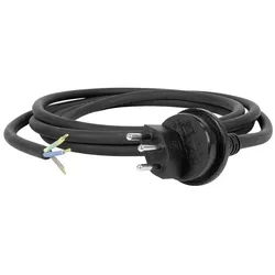 2x Steffen Anschlusskabel GdV 3 x 1.5 mm2 IP55 T13 (3 m), Stromkabel, Schwarz