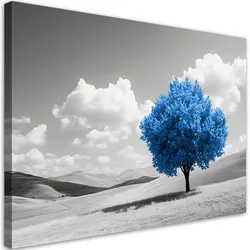 LEINWANDBILD Blaue Baumlandschaft 120x80cm