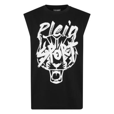 T-Shirt PLEIN SPORT "Tanktop", Herren, Gr. XL, 02, schwarz, Obermaterial: 100% Baumwolle, Shirts T-Shirt