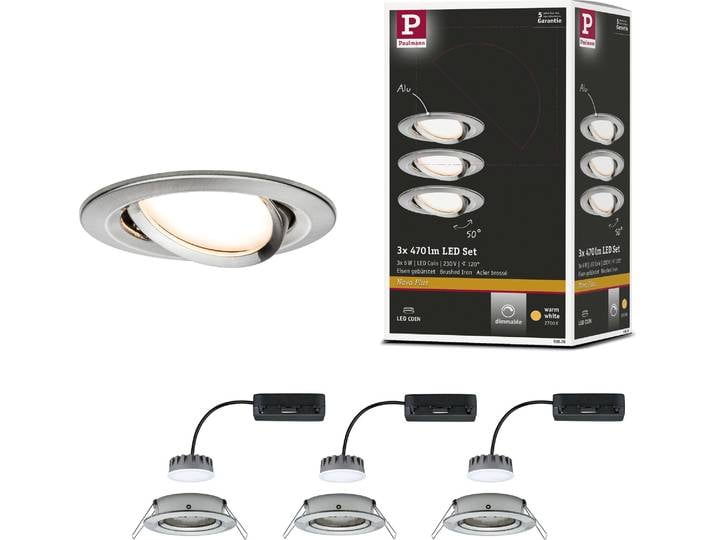 Paulmann Luminaire LED encastré Nova Plus Set de base orientable