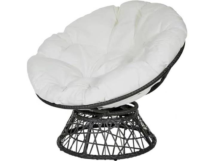 YHXAIQ Outdoor Runden Kissen für Hängesessel/Schaukelstuhl - Verdickung Polyester+Baumwolle Sitzkissen, Gartenstuhl Polster & Bodenkissen(White,160 x 160 cm)