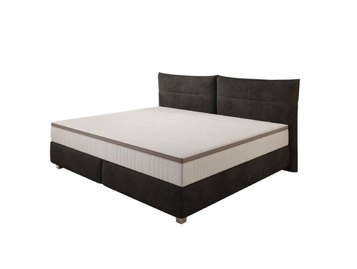 Luxusbetten24 Boxspringbett Familien Boxspringbett Aurelio, mit feiner Rippenoptik
