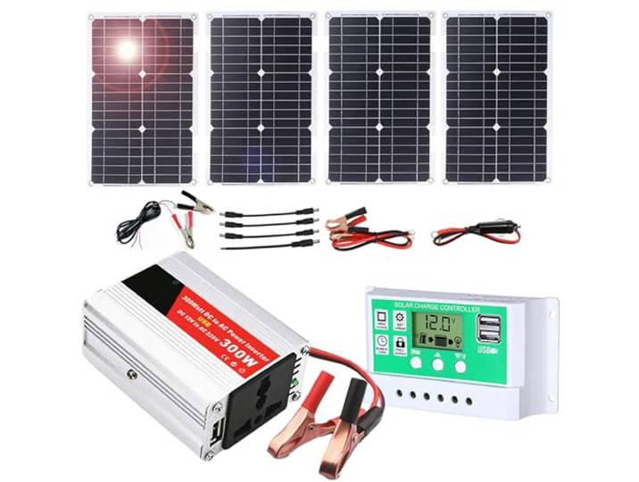 300-W-Off-Grid-Solarpanel-Kit mit 50-A-Controller und Wechselrichter(100W)