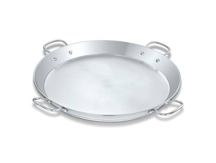 Concord Hochwertige Paella-Pfanne aus Edelstahl mit robustem dreilagigem Boden (50 cm)