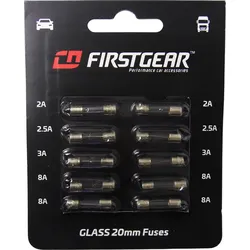 Sicherungen Glas 20mm Ersatzsicherungen Blister FirstGear