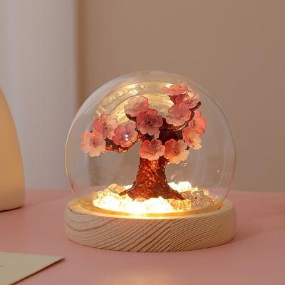 handgemachtes DIY Kirschblütenbaum Pfirsichblüten Nachtlicht kreatives Umgebungslicht Schlafzimmer gemütliche dekorative Ornamente