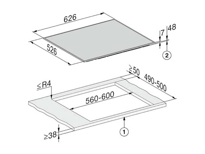 Miele KM 7063 FR Induktionskochfeld Schwarz