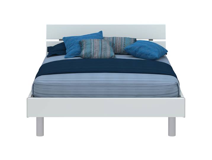 Modular Bett Livorno weiss MDF/Kunststoff 140 x 200 cm