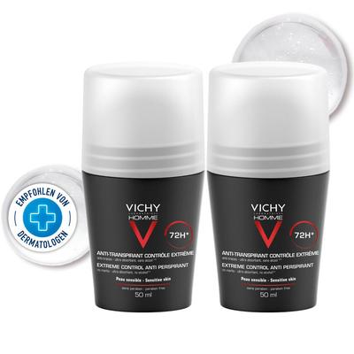 Vichy Homme Deo Roll-on Antitranspirant 72h DP 2x50 ml Roller