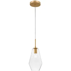 Nova Luce 9426732 Prisma E27 Pendelleuchte Gold, Transparent