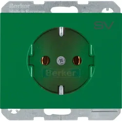 Berker SCHUKO-Steckdose gn mit Aufdruck 47157113