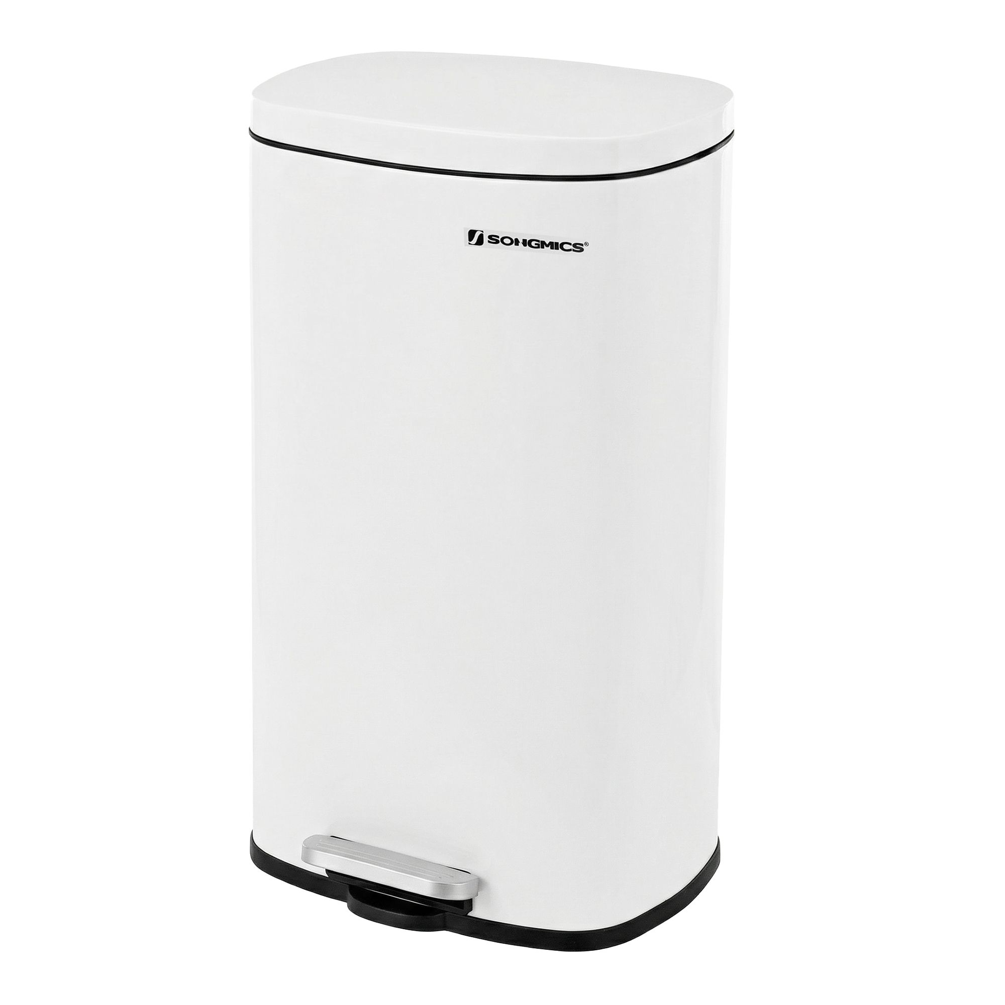 SONGMICS Mülleimer Küche, 30 Liter, Abfalleimer LTBB3503WT