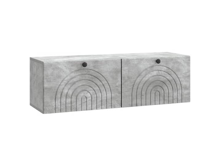 Makastle Wandmontierter TV Schrank Betongrau 98x31x30 cm