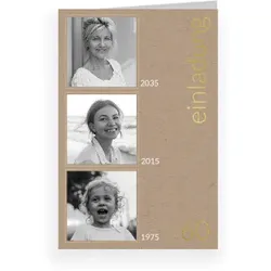 Einladungskarten 60. Geburtstag – Fotostory Hochformat selbst gestalten