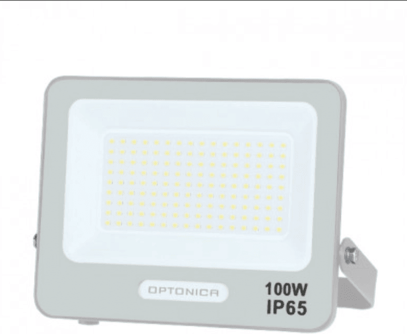 Optonica Projecteur LED SMD 100W Blanc IP65 - Câble 15cm - Blanc Neutre 4000K - 5500K