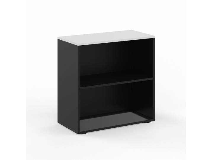 Regal Tradingzone GO Swiss 80.0 x 40.0 cm, Schwarz/Weiss, 2 Ordner hoch, Neu - Optimal für Büro und Organisation