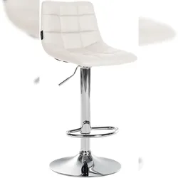 CLP Barhocker Jerry Kunstleder weiß/chrom