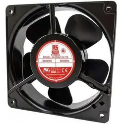 RS PRO Lüfter 120x120x38mm 230VAC 15W 186,9m3/h (120 mm), PC Lüfter, Schwarz