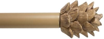 Urbanest "3/4"" Farmhouse Pinecone Curtain Rod Adjustable Designer Window Single Rod"