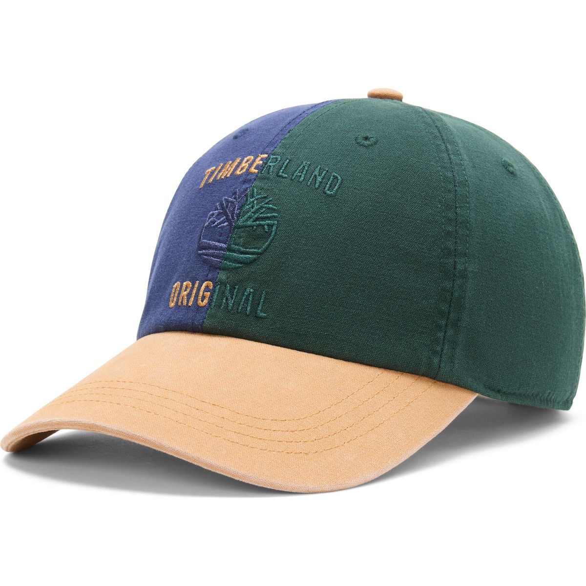 Timberland Mens Split Logo Canvas Baseball Cap wheat OS TB0A67PE2311-OS