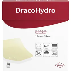 Dracohydro Hydrokoll. Wundauflage 10x10cm 10 ST