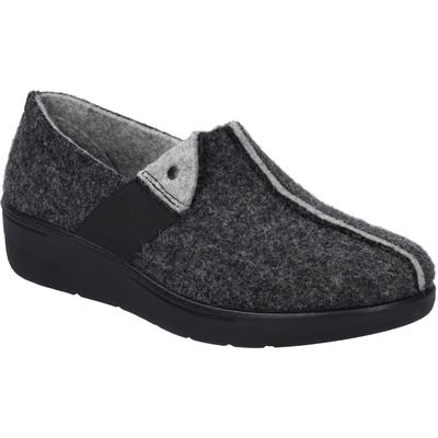 Hausschuh JOSEF SEIBEL "Tara 10, anthrazit", Damen, Gr. 36, grau (anthrazit), Obermaterial: 100% Textilmaterial TEXMAT., Schuhe Hausschuh