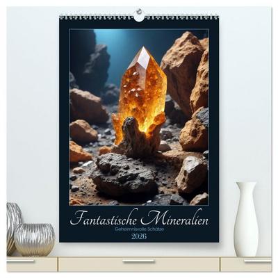 Fantastische Mineralien - Geheimnisvolle Schätze (hochwertiger Premium Wandkalender 2026 DIN A2 hoch), Kunstdruck in Hochglanz