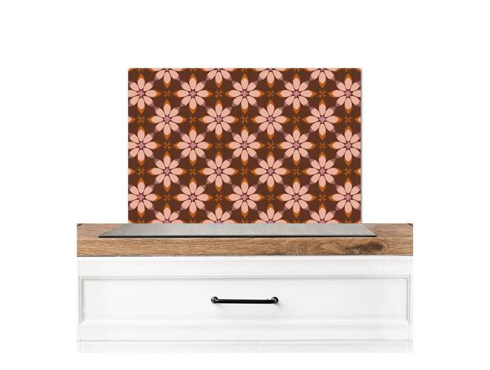 KitchenYeah Küchenrückwand Klassisch - Retro - Braun, (1-tlg), Küchen rückwand, Küchenwand Verkleidung, 90x60 cm