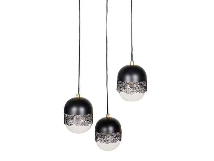 Suspension triple métal noir stilla