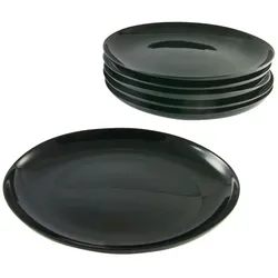 CreaTable Speiseteller  Italien ¦ schwarz ¦ Glas ¦ Maße (cm): B: 32 H: 13,5