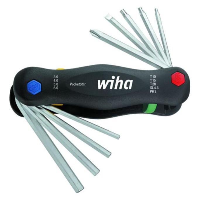 Wiha Multitool PocketStar gemischt 9-tlg. (25293) (Innensechskant, Schlitz, T-profil) (WH25293)