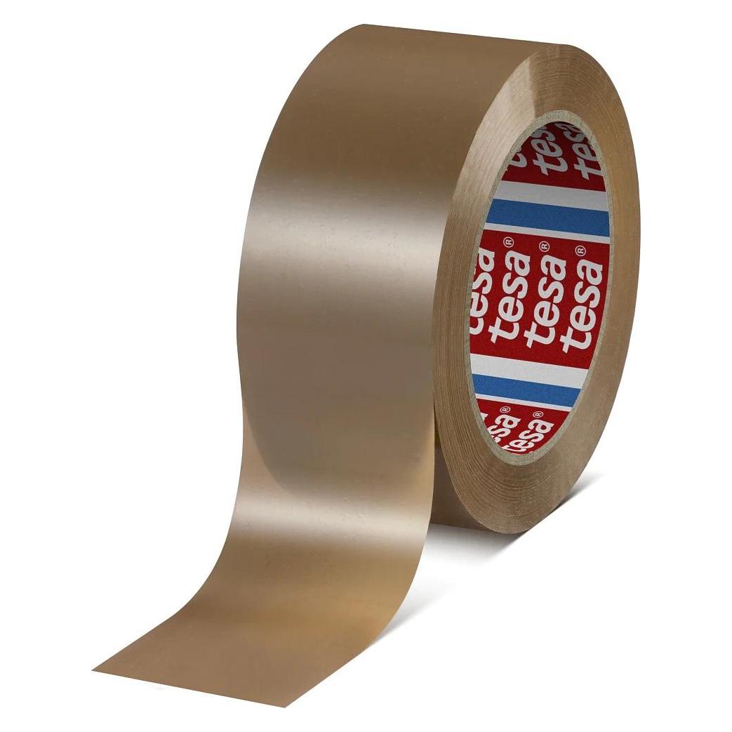 tesa PET-Packband Kautschukklebemasse 132m:50mm 6Stk. braun (50 mm) (60418-00000-00)