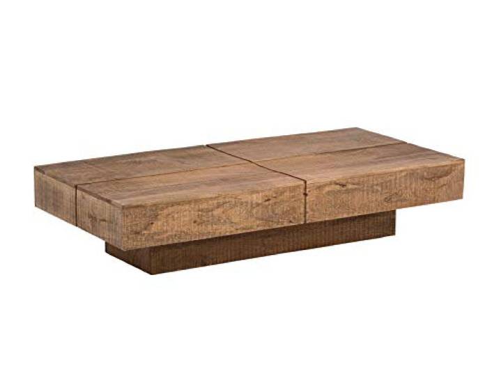 Woodkings® Couchtisch Amberley Holz, Echtholz modern, Design, Massivholz exklusiv, Lounge Coffee Table günstig (Mango, 140x70)