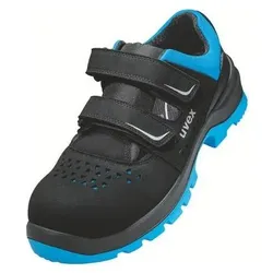 Uvex, Sicherheitsschuhe, Sandale 9553 micro schwarz/blau PU/PU (S1P, 36)