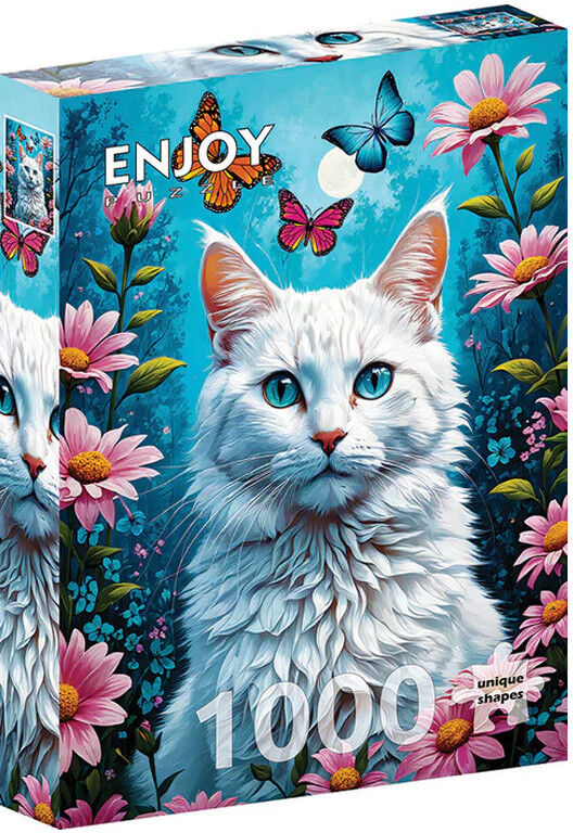 Puzzle 1000 pcs White Cat - Enjoy Puzzle