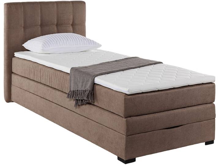 Kastenbett LINO braun 90x200cm halbfest