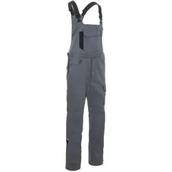 Latzhose "ICONIQ PRO" - 66 - mittelgrau/schwarz