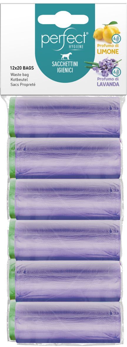 Perfect Dog 240 Sacchettini Igienici Mix Lavanda e Limone 240 SACCHETTI