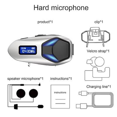 Neues K12-Helm-Bluetooth-Headset für Radfahrer: Musik hören, Walkie-Talkie, HiFi-Audio, IP67 wasserdicht, mit KI-Sprachassistent