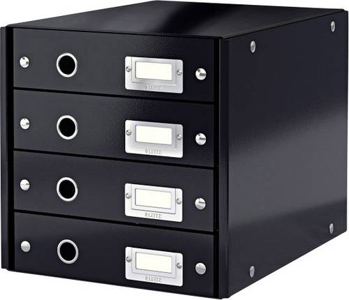 Leitz Click & Store 6049-00-95 Schubladenbox Schwarz DIN A4 Anzahl der Schubfächer: 4