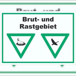 HB-Druck Brut- und Rastgebiet Schild A3 Rückseite selbstklebend