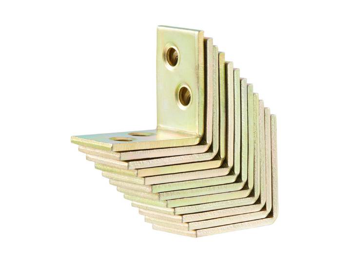 Ayce Stuhlwinkel Gelb Verzinkt 12 Stk. 2.5 × 1.5 cm
