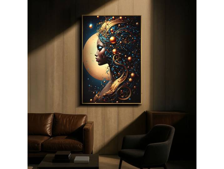 Tableau impression sur toile LED femme 60x90 cm Zola
