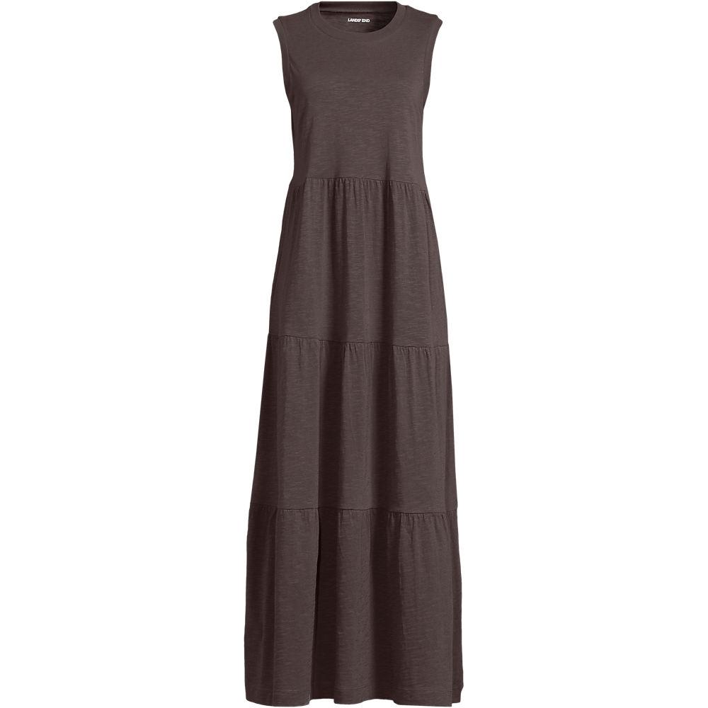 Flammgarn-Maxikleid aus reiner Baumwolle für Damen, Damen, size: regular, Braun, Baumwolle, by Lands' End