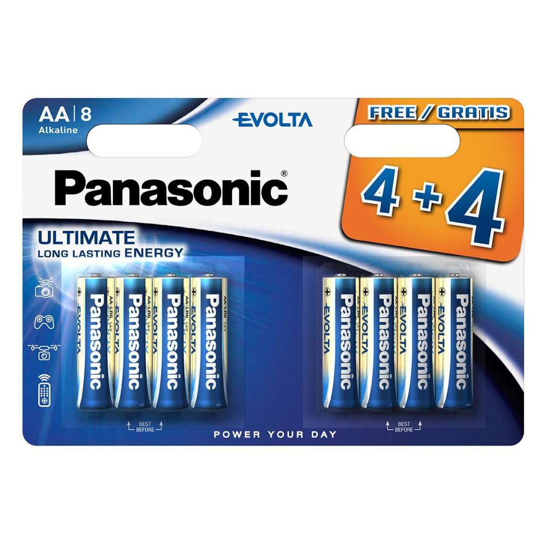 Panasonic Evolta AA (8 Stk., AA) (LR6EGE/8BW 4+4F)