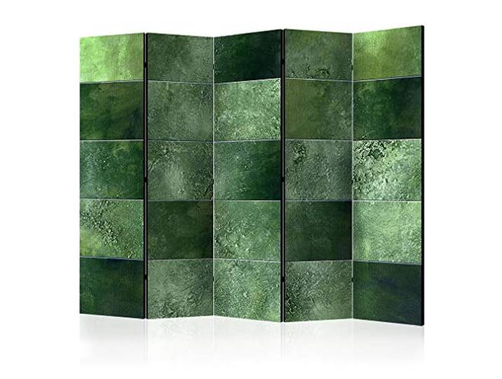 decomonkey Paravent Raumteiler Innen Mauer, 225x172 cm, 5-teilig, Trennwand Beidseitig, Schmetterling, Wohnzimmer, Room Divider, Wall, Raumteiler Stehend, Sichtschutz, Spanische Wand, Sichtschutzwand