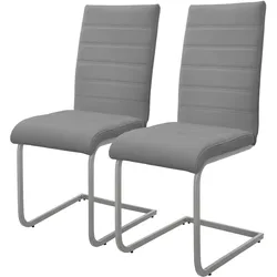SCHWINGSTUHL 2er Set Grau Kunstleder